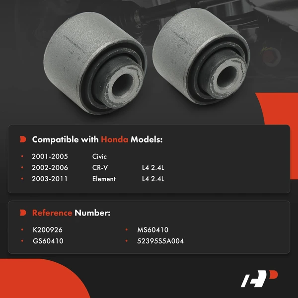 2-Pc Control Arm Bushing, Rear Upper Outer A-Premium APCA9026