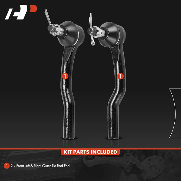 2 Pcs Front Outer Tie Rod End for Mazda 3 3 Sport 2014-2018