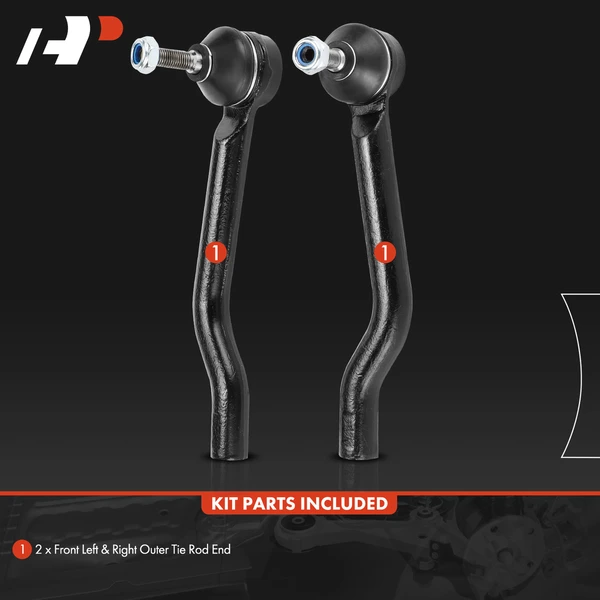 2 Pcs Front Outer Tie Rod End for Nissan Rogue 2014-2020 Rogue Sport