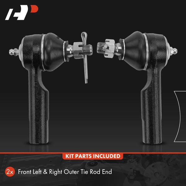 2 Pcs Outer Tie Rod End for Nissan Maxima 1995-2008 Altima 240SX Infiniti I30 I35