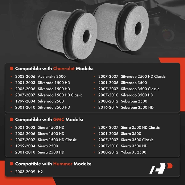 2-Pc Control Arm Bushing, Front Upper A-Premium APCA7422