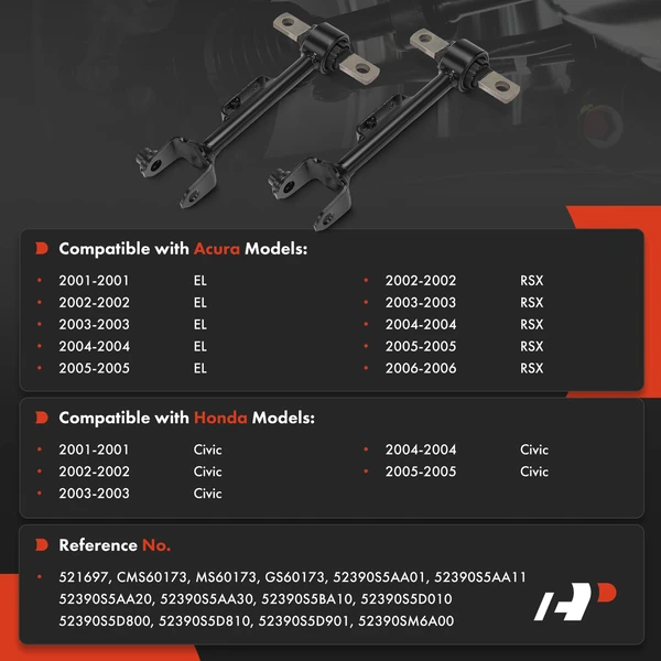 2-Pc Control Arm, Rear Driver & Passenger Upper A-Premium APCA9040
