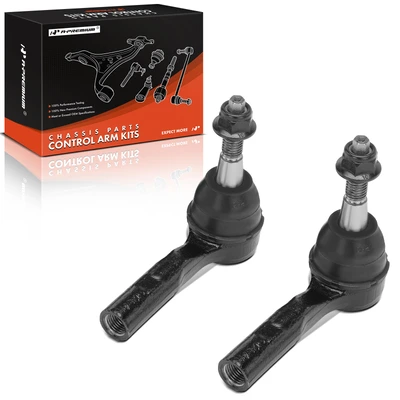 2 Pcs Front Outer Steering Tie Rod End