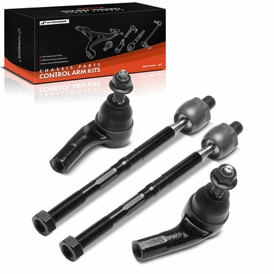 4 Pcs Front Inner & Outer Tie Rod End