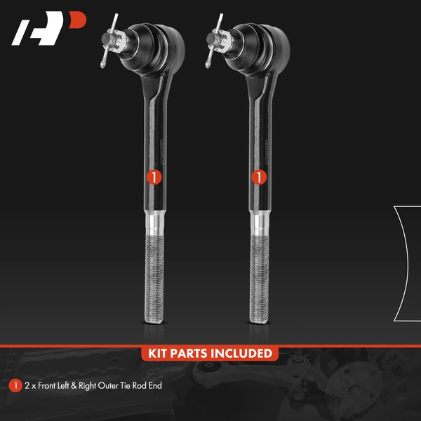 2 Pcs Front Outer Steering Tie Rod End for Chevy Malibu Buick