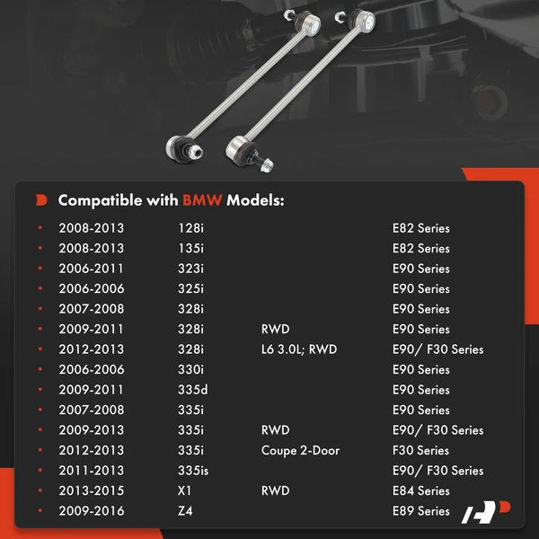 Sway Bar Link, Front Side, A-Premium APCA4803