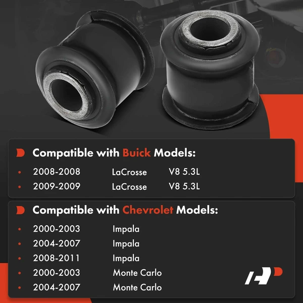 2-Pc Control Arm Bushing, Rear Rearward A-Premium APCA7436