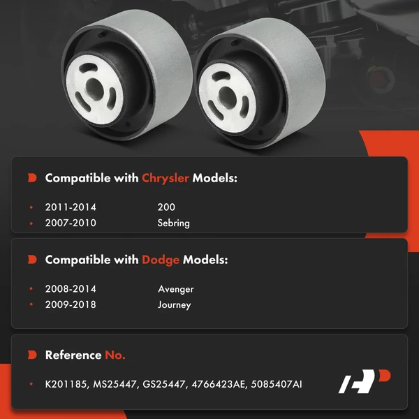 2-Pc Control Arm Bushing, Front Lower Rearward A-Premium APCA9054