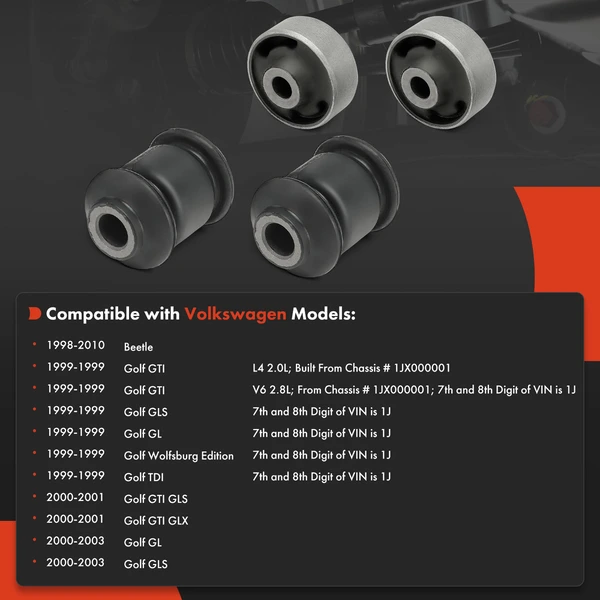 4-Pc Control Arm Bushing, Front Side A-Premium APCA9959