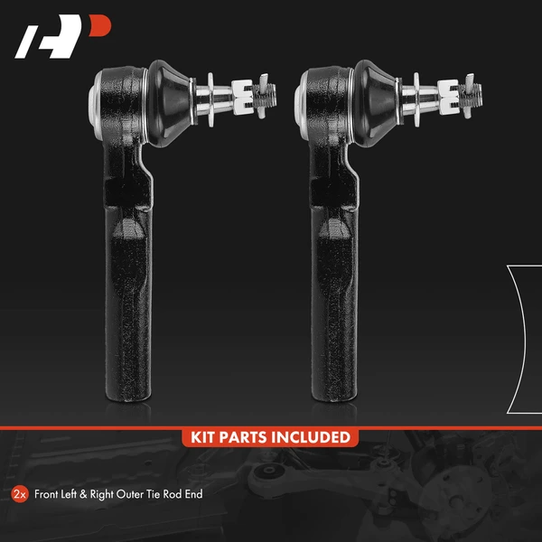2 Pcs Front Outer Tie Rod End for Buick Terraza 05-07 Chevy Malibu 97-03 Pontiac