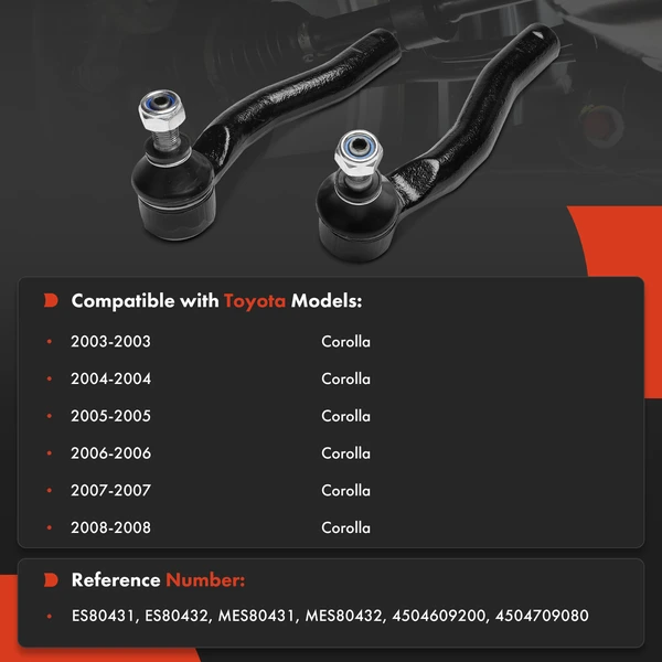 Tie Rod End Kit Front Outer A-Premium APCA9388