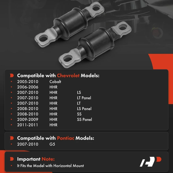2-Pc Control Arm Bushing, Front Lower Forward A-Premium APCA9084