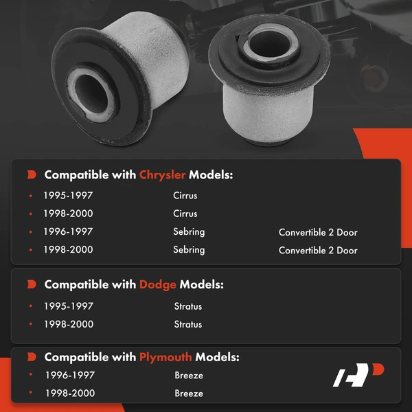 2-Pc Suspension Control Arm Bushing, Rear Upper A-Premium APCA7444