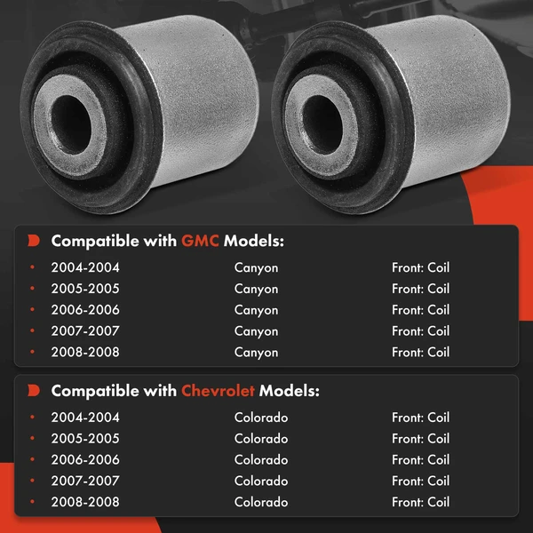 2-Pc Suspension Control Arm Bushing, Front Lower A-Premium APCA7445