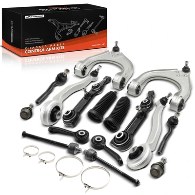16 Pcs Front Control Arm Tie Rod End Sway Bar Link