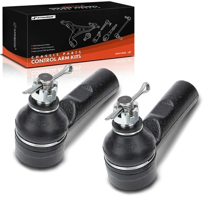 2 Pcs Front Outer Tie Rod End