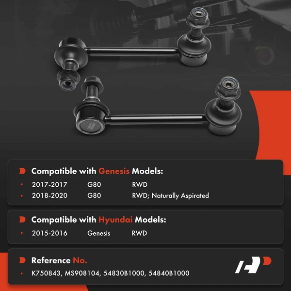 Sway Bar Link Kit Front Driver & Passenger A-Premium APCA8636