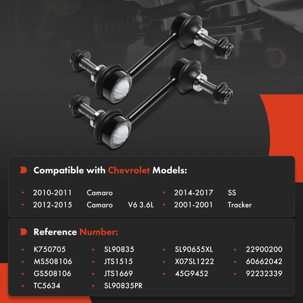 Sway Bar Link Kit Rear Driver & Passenger A-Premium APCA9073