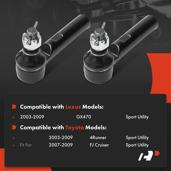 Tie Rod End Front Driver & Passenger Outer A-Premium APCA9098