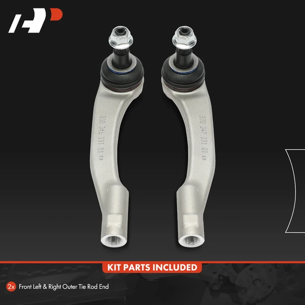 2 Pcs Front Outer Tie Rod End for Porsche Panamera 2010-2016