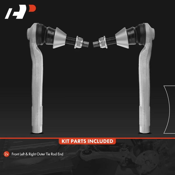 2 Pcs Front Outer Tie Rod Ends for Mercedes-Benz C300 2015-2021 C350e C63 AMG