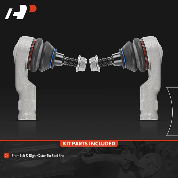 2 Pcs Front Outer Tie Rod Ends for Land Rover LR3 2005-2009