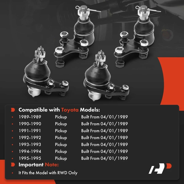 Ball Joint Kit Front Lower & Upper A-Premium APCA7659