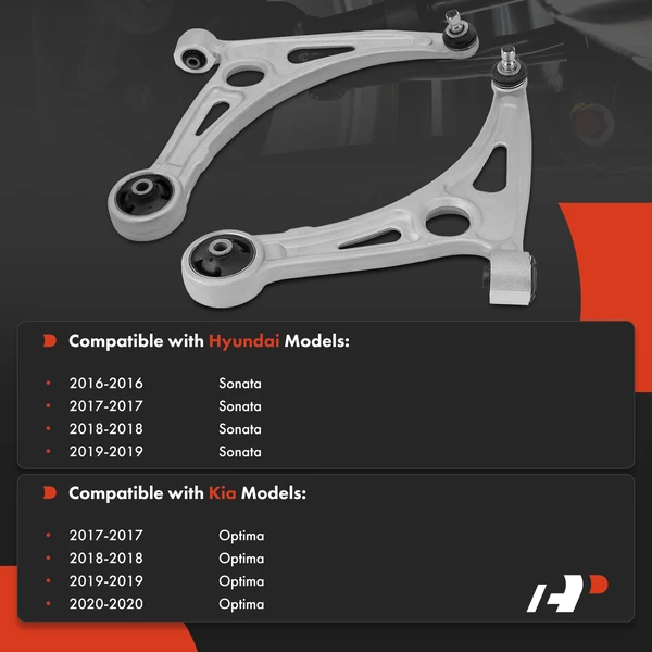 2-Pc Control Arm and Ball Joint Kit, Front Lower with Ball Joint A-Premium APCA6009