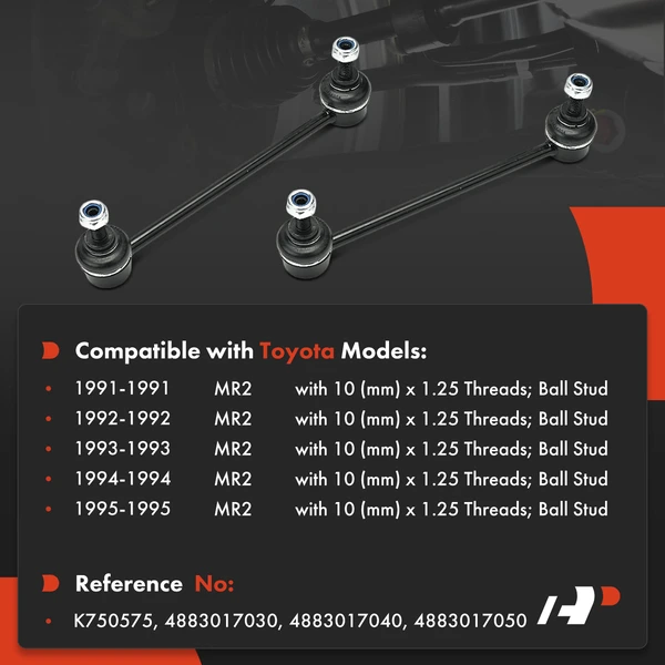 Sway Bar Link Rear Driver & Passenger A-Premium APCA7730