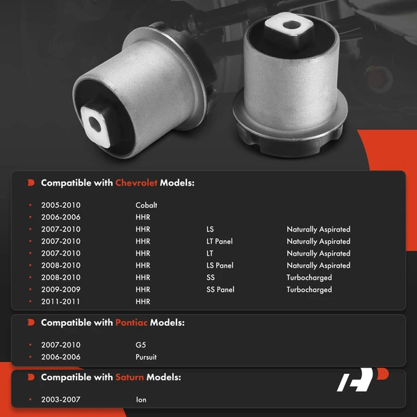 2-Pc Control Arm Bushing, Rear Driver & Passenger Lower A-Premium APCA9111