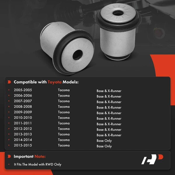 2-Pc Control Arm Bushing, Front Lower Forward A-Premium APCA9112