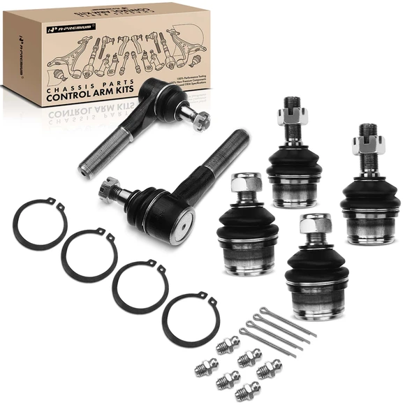 A Set of 6 Ball Joint and Tie Rod End Kit Front & Outer A-Premium APCA0812