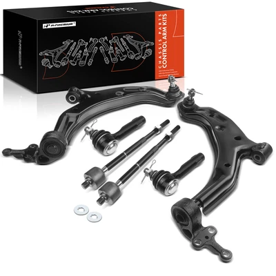 2000-2006 Nissan Sentra A Set of 6 Control Arm Ball Joint and Tie Rod End Kit Front Side A-Premium APCA0816