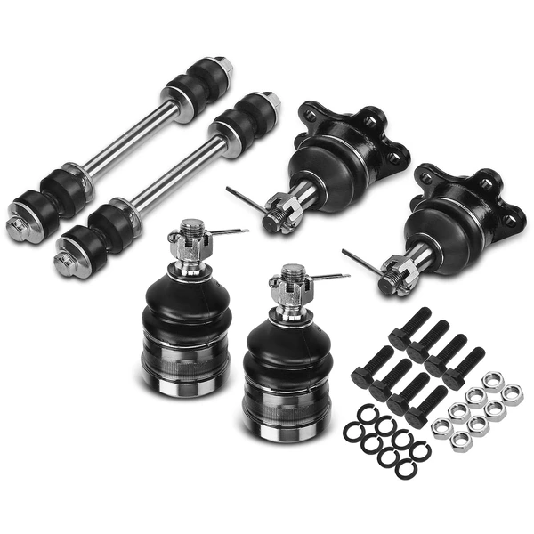 A Set of 6 Ball Joint and Sway Bar Link Kit Front Side A-Premium APCA0850