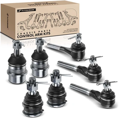 7 Pcs Front Ball Joint & Tie Rod End