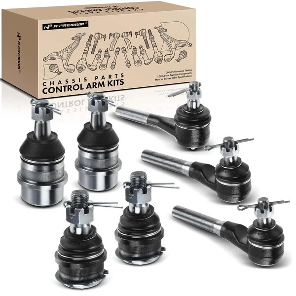 A Set of 7 Ball Joint and Tie Rod End Kit Front Side A-Premium APCA0861