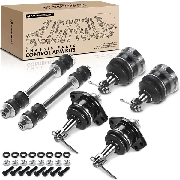 1996-2000 Isuzu Hombre A Set of 6 Ball Joint and Sway Bar Link Kit Front Side A-Premium APCA0863