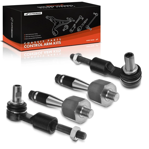 4 Pcs Inner & Outer Tie Rod End for Audi A4 A4 Quattro A8 Quattro Volkswagen Passat