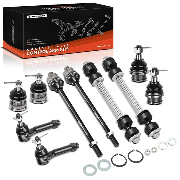 2002-2006 Cadillac Escalade A Set of 10 Ball Joint Sway Bar Link and Tie Rod End Kit Front Side A-Premium APCA0865