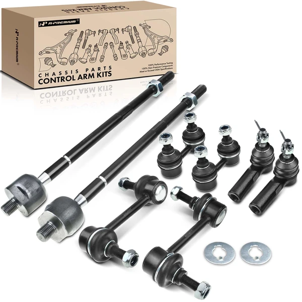 1993-2002 Toyota Corolla A Set of 8 Ball Joint Sway Bar Link and Tie Rod End Kit Front & Rear A-Premium APCA0867