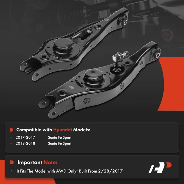 2-Pc Control Arm, Rear Lower Rearward A-Premium APCA6013