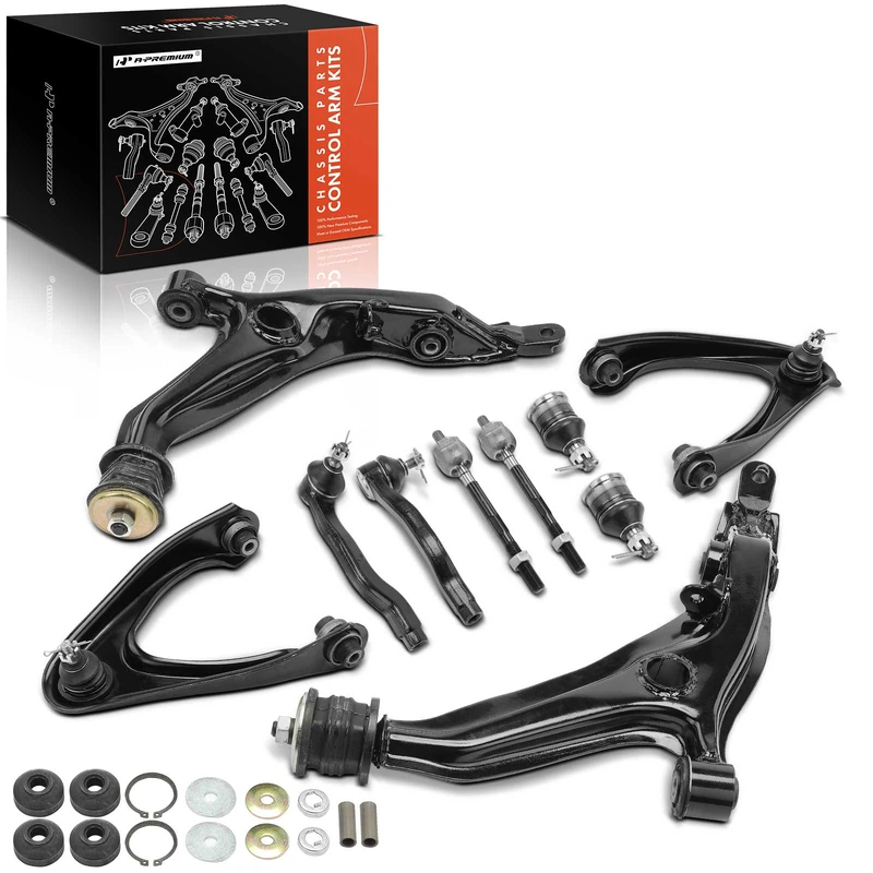 1997-2001 Honda CR-V A Set of 12 Control Arm Ball Joint Tie Rod End Mount Kit Front Side A-Premium APCA0886