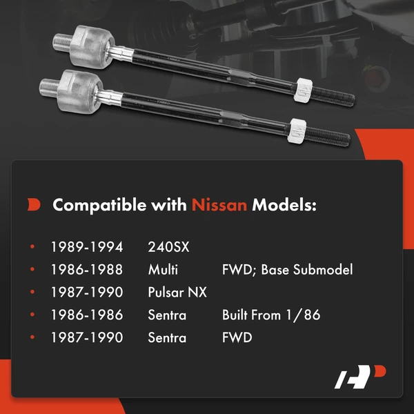 4 Pcs Inner & Outer Tie Rod End for Nissan 240SX 1989-1994 Multi Sentra Pulsar NX