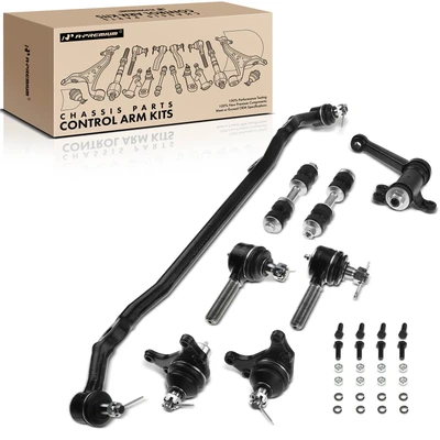 8 Pcs Front Sway Bar Link with Ball Joint Tie Rod End