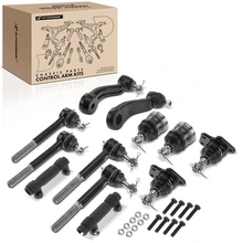 1993-2000 Chevrolet C3500 A Set of 12 Ball Joint Adjusting Sleeve Idler Arm Tie Rod End Kit Front Side A-Premium APCA0911