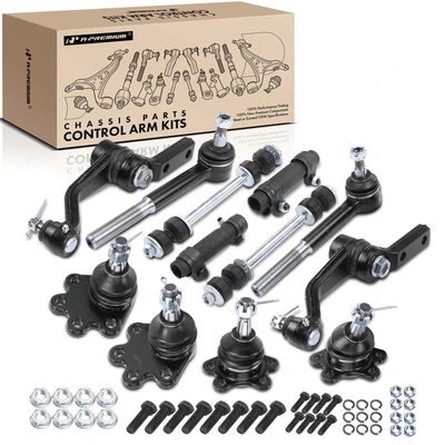 12 Pcs Idler Arm Sway Bar Link Tie Rod Ball Joint