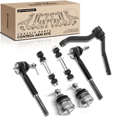7 Pcs Front & Rear Sway Bar Link with Ball Joint Tie Rod End