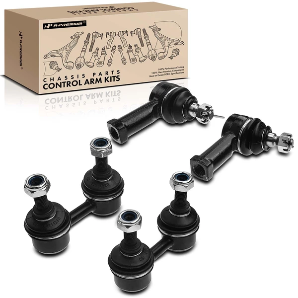 A Set of 4 Ball Joint Sway Bar Link and Tie Rod End Kit Front or Rear A-Premium APCA0934