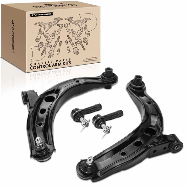 A Set of 4 Control Arm and Tie Rod End Kit Front Side A-Premium APCA0939