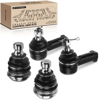 4 Pcs Outer Tie Rod End & Front Lower Ball Joint